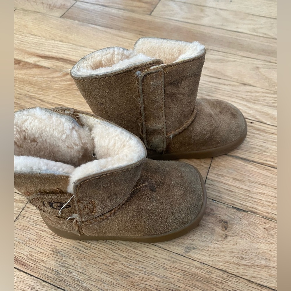 UGGs baby/toddler Velcro sheepskin boots.